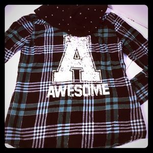 JUSTICE hooded plaid flannel - 14